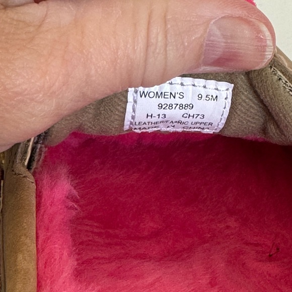 SPERRY Top Siders Angelfish - Tan w/Pink Faux Fur Lined - Women's Size 9.5 - Picture 8 of 14